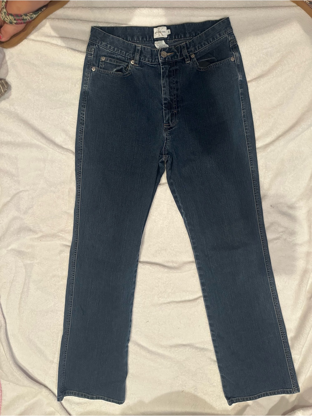 Calvin Klein Jeans Dark Blue Flare Jeans Size 8